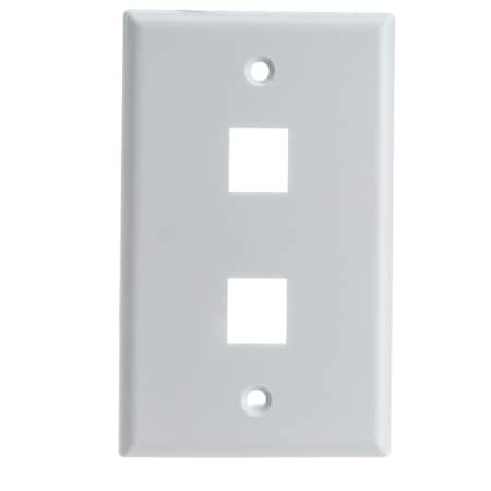 Cable Wholesale 1 Hole Decora Wall Plate Single Gang, White 302-1-W